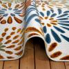 Leick Home 595421 Beam Flower Indoor Outdoor Area Rug Rectangle 6’7″x9’6″