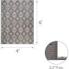 Leick Home 595462 Cirrido Southwestern Indoor Outdoor Area Rug Rectangle 4’x6′