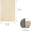 Leick Home 596007 Dagen Soft Shag Modern Rug Solid Beige Living Room Bedroom Area Rug Rectangle 5’3″ x 7’7″