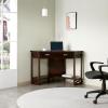 Leick Home 81430 Corner Computer/Writing Desk with Drawer and Shelf, Chocolate Oak(Chocolate Oak)