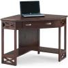 Leick Home 81430 Corner Computer/Writing Desk with Drawer and Shelf, Chocolate Oak(Chocolate Oak)