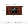 Leick Home 82285 Mission Corner TV Stand Made from Solid Wood, One Door and Adjustable Shelf, for 50″ TVs, Mission Oak(Burnished Oak / Black)