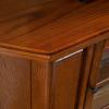 Leick Home 82285 Mission Corner TV Stand Made from Solid Wood, One Door and Adjustable Shelf, for 50″ TVs, Mission Oak(Medium Oak / Oil Rubbed Bronze)