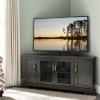 Leick Home 82285 Mission Corner TV Stand Made from Solid Wood, One Door and Adjustable Shelf, for 50″ TVs, Mission Oak(Riverstone / Pewter)