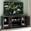 Leick Home 82285 Mission Corner TV Stand Made from Solid Wood, One Door and Adjustable Shelf, for 50″ TVs, Mission Oak(Riverstone / Pewter)