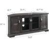 Leick Home 82285 Mission Corner TV Stand Made from Solid Wood, One Door and Adjustable Shelf, for 50″ TVs, Mission Oak(Riverstone / Pewter)