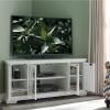 Leick Home 82285 Mission Corner TV Stand Made from Solid Wood, One Door and Adjustable Shelf, for 50″ TVs, Mission Oak(White / Brushed Nickel)