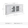 Leick Home 82285 Mission Corner TV Stand Made from Solid Wood, One Door and Adjustable Shelf, for 50″ TVs, Mission Oak(White / Brushed Nickel)