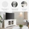 Leick Home 82285 Mission Corner TV Stand Made from Solid Wood, One Door and Adjustable Shelf, for 50″ TVs, Mission Oak(White / Brushed Nickel)