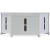 Leick Home 82285 Mission Corner TV Stand Made from Solid Wood, One Door and Adjustable Shelf, for 50″ TVs, Mission Oak(White / Brushed Nickel)