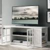 Leick Home 85162 TV Stand with Bookshelf Storage, for 65″ TV’s, Cottage White(Cottage White)