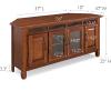 Leick Home 85162 TV Stand with Bookshelf Storage, for 65″ TV’s, Cottage White(Distressed Rustic Autumn)