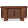 Leick Home 85162 TV Stand with Bookshelf Storage, for 65″ TV’s, Cottage White(Distressed Rustic Autumn)