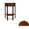 Leick Home Boa Console Table, Solid Wood, Bottom Display Shelf, Narrow Depth, Easy-Assembly, For Living Room/Hallway, Chocolate Cherry, 38.0 in. W x 14.0 in. D x 30.0 in. H, 10332(Pecan)