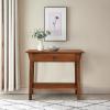 Leick Home Boa Console Table, Solid Wood, Bottom Display Shelf, Narrow Depth, Easy-Assembly, For Living Room/Hallway, Chocolate Cherry, 38.0 in. W x 14.0 in. D x 30.0 in. H, 10332(Russet)