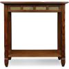 Leick Home Boa Console Table, Solid Wood, Bottom Display Shelf, Narrow Depth, Easy-Assembly, For Living Room/Hallway, Chocolate Cherry, 38.0 in. W x 14.0 in. D x 30.0 in. H, 10332(Rustic Oak)