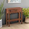 Leick Home Boa Console Table, Solid Wood, Bottom Display Shelf, Narrow Depth, Easy-Assembly, For Living Room/Hallway, Chocolate Cherry, 38.0 in. W x 14.0 in. D x 30.0 in. H, 10332(Medium Oak)