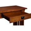 Leick Home Boa Console Table, Solid Wood, Bottom Display Shelf, Narrow Depth, Easy-Assembly, For Living Room/Hallway, Chocolate Cherry, 38.0 in. W x 14.0 in. D x 30.0 in. H, 10332(Medium Oak / Blackened)