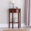 Leick Home Boa Console Table, Solid Wood, Bottom Display Shelf, Narrow Depth, Easy-Assembly, For Living Room/Hallway, Chocolate Cherry, 38.0 in. W x 14.0 in. D x 30.0 in. H, 10332(Pecan)