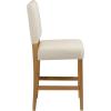 Leick Home Double Crossback Upholstered Counter Stool with Backrest, for Kitchen or Dining Area, Gray and Moss Green, 2 Pack, 10084GS/MH(White Sands)