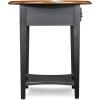Leick Home Haven Ridge End Table, Solid Wood, 1 Storage Drawer, Bottom Display Shelf, Narrow, Easy-Assembly, Medium Oak, 24.0 in. L x 10.0 in. W x 24.0 in. H, 9017-MED(Slate)