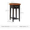 Leick Home Haven Ridge End Table, Solid Wood, 1 Storage Drawer, Bottom Display Shelf, Narrow, Easy-Assembly, Medium Oak, 24.0 in. L x 10.0 in. W x 24.0 in. H, 9017-MED(Slate)