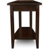 Leick Home Laurent End Table, Solid Wood, Wedge Shape, with Shelf, for Living Room and Small Spaces, Gray, 10502-GR(Chocolate Cherry)