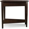 Leick Home Laurent End Table, Solid Wood, Wedge Shape, with Shelf, for Living Room and Small Spaces, Gray, 10502-GR(Chocolate Oak)