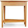 Leick Home Laurent End Table, Solid Wood, Wedge Shape, with Shelf, for Living Room and Small Spaces, Gray, 10502-GR(Desert Sands)