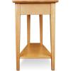 Leick Home Laurent End Table, Solid Wood, Wedge Shape, with Shelf, for Living Room and Small Spaces, Gray, 10502-GR(Desert Sands)