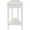 Leick Home Laurent End Table, Solid Wood, Wedge Shape, with Shelf, for Living Room and Small Spaces, Gray, 10502-GR(Farm House White)