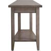 Leick Home Laurent End Table, Solid Wood, Wedge Shape, with Shelf, for Living Room and Small Spaces, Gray, 10502-GR(Grey)