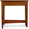Leick Home Laurent End Table, Solid Wood, Wedge Shape, with Shelf, for Living Room and Small Spaces, Gray, 10502-GR(Medium Oak)