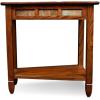Leick Home Laurent End Table, Solid Wood, Wedge Shape, with Shelf, for Living Room and Small Spaces, Gray, 10502-GR(Rustic Oak)