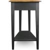 Leick Home Laurent End Table, Solid Wood, Wedge Shape, with Shelf, for Living Room and Small Spaces, Gray, 10502-GR(Slate)