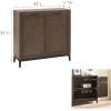 Leick Home Mission Hall Console Table, Solid Wood, 2-Door Storage with 1 Interior Shelf, Slim Profile, Easy Assembly, Russet Brown, 30 in L x 11 in D x 30 in H, Small Entryway Cabinet, 10001-RS(Smoke Gray)