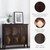 Leick Home Mission Hall Console Table, Solid Wood, 2-Door Storage with 1 Interior Shelf, Slim Profile, Easy Assembly, Russet Brown, 30 in L x 11 in D x 30 in H, Small Entryway Cabinet, 10001-RS(Chocolate Oak)