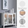 Leick Home Mission Hall Console Table, Solid Wood, 2-Door Storage with 1 Interior Shelf, Slim Profile, Easy Assembly, Russet Brown, 30 in L x 11 in D x 30 in H, Small Entryway Cabinet, 10001-RS(Weathered White)
