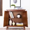 Leick Home Mission Hall Console Table, Solid Wood, 2-Door Storage with 1 Interior Shelf, Slim Profile, Easy Assembly, Russet Brown, 30 in L x 11 in D x 30 in H, Small Entryway Cabinet, 10001-RS(Russet)