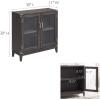 Leick Home Mission Hall Console Table, Solid Wood, 2-Door Storage with 1 Interior Shelf, Slim Profile, Easy Assembly, Russet Brown, 30 in L x 11 in D x 30 in H, Small Entryway Cabinet, 10001-RS(Anthracite)