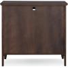 Leick Home Mission Hall Console Table, Solid Wood, 2-Door Storage with 1 Interior Shelf, Slim Profile, Easy Assembly, Russet Brown, 30 in L x 11 in D x 30 in H, Small Entryway Cabinet, 10001-RS(Chocolate Oak)