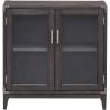 Leick Home Mission Hall Console Table, Solid Wood, 2-Door Storage with 1 Interior Shelf, Slim Profile, Easy Assembly, Russet Brown, 30 in L x 11 in D x 30 in H, Small Entryway Cabinet, 10001-RS(Anthracite)