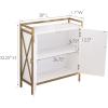 Leick Home Mission Hall Console Table, Solid Wood, 2-Door Storage with 1 Interior Shelf, Slim Profile, Easy Assembly, Russet Brown, 30 in L x 11 in D x 30 in H, Small Entryway Cabinet, 10001-RS(White)
