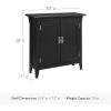 Leick Home Mission Hall Console Table, Solid Wood, 2-Door Storage with 1 Interior Shelf, Slim Profile, Easy Assembly, Russet Brown, 30 in L x 11 in D x 30 in H, Small Entryway Cabinet, 10001-RS(Slate)