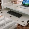 Leick Home Mission Office Desk, Solid Wood, with Drop Front Keyboard Drawer, Mission Oak, 82410(Cottage White)