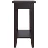 Leick Home Stratus Chairside End Table, Solid Wood, with Shelf, for Living Rooms and Small Spaces, Smoke Gray, 22005-GR(Black)