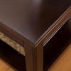 Leick Home Stratus Chairside End Table, Solid Wood, with Shelf, for Living Rooms and Small Spaces, Smoke Gray, 22005-GR(Chocolate Cherry)