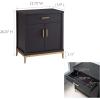 Salem Solid Wood Nightstand with Drawer and Shelf, Medium Oak Brown, Perfect for Bedrooms, Living Rooms, and Small Spaces – Leick Home, 9067-MED(Black)
