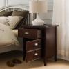 Salem Solid Wood Nightstand with Drawer and Shelf, Medium Oak Brown, Perfect for Bedrooms, Living Rooms, and Small Spaces – Leick Home, 9067-MED(Chocolate Cherry)