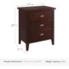 Salem Solid Wood Nightstand with Drawer and Shelf, Medium Oak Brown, Perfect for Bedrooms, Living Rooms, and Small Spaces – Leick Home, 9067-MED(Chocolate Cherry)